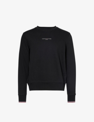 TOMMY HILFIGER: Brand-embroidered cotton and recycled polyester-blend sweatshirt