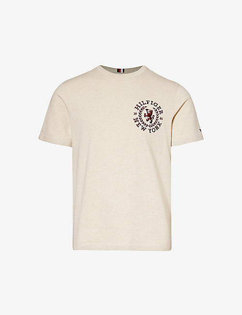 TOMMY HILFIGER: Icon brand-embroidered cotton-jersey T-shirt