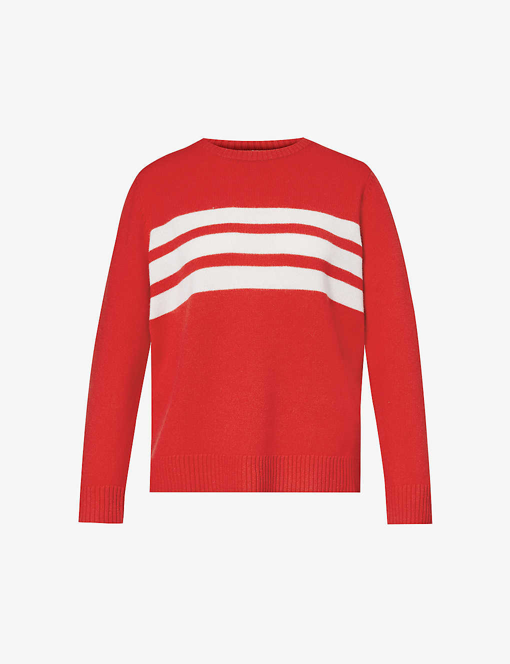 Aspiga Cali Striped Wool Jumper In Red/cream