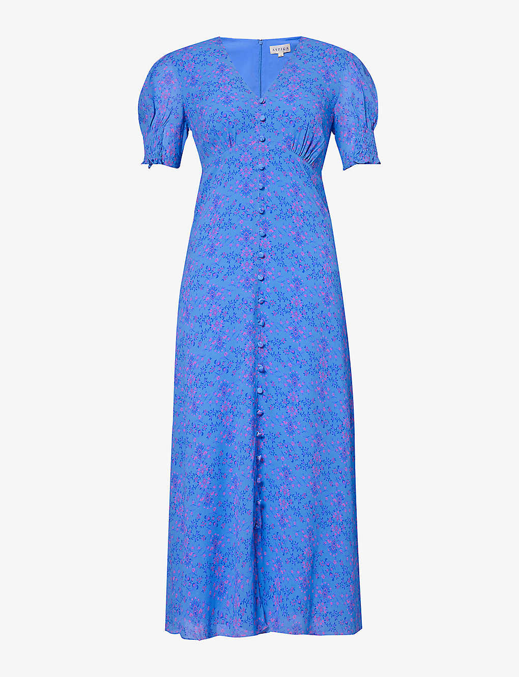 Aspiga Womens Blue Sally Anne Floral-print Woven Midi Dress