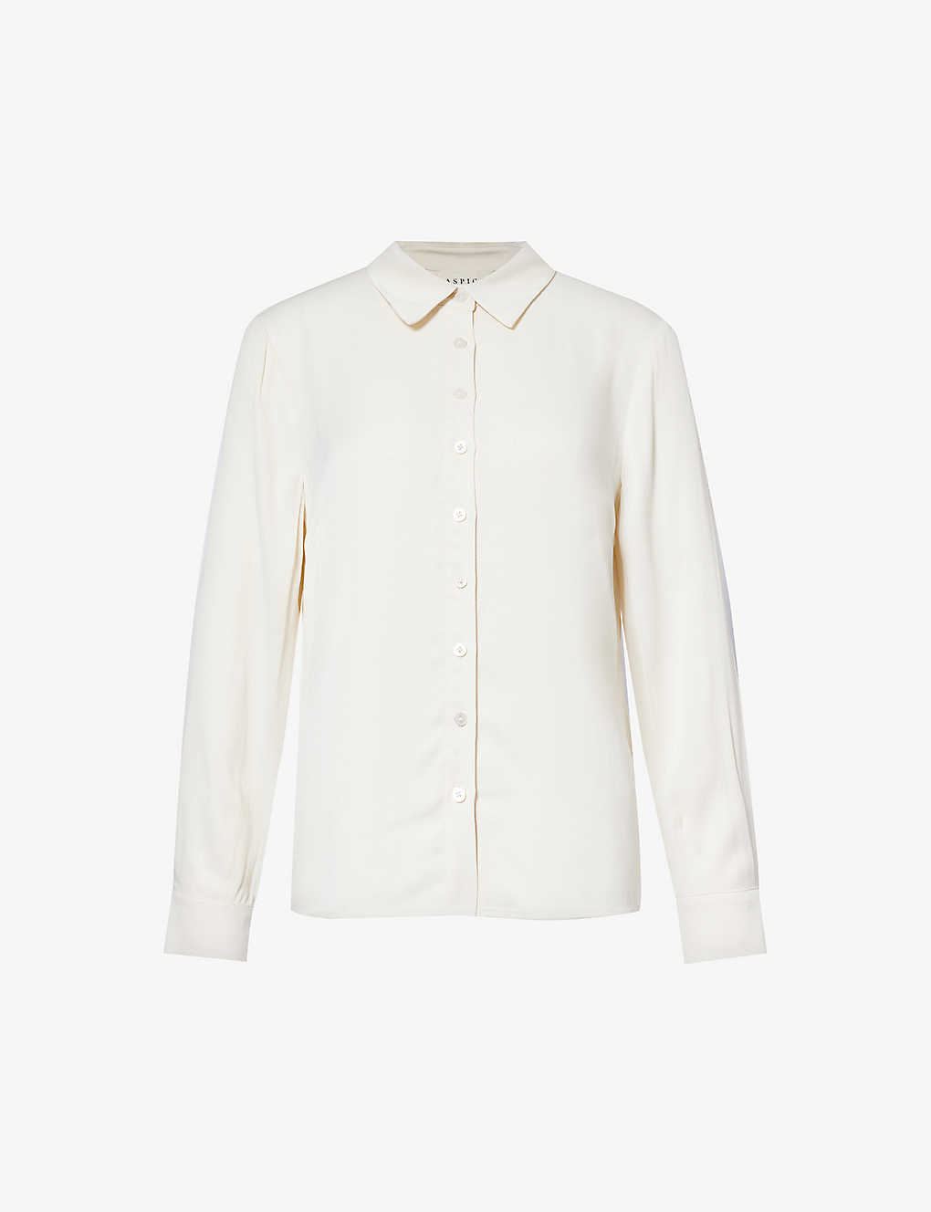 Aspiga Womens Oyster Tamara Satin-texture Woven Shirt In Cream
