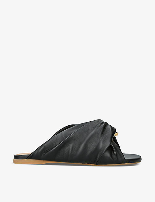 JW ANDERSON: Chain twisted-strap leather sandals