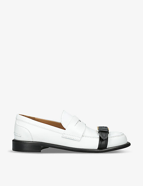 JW ANDERSON: Buckle-embellished leather loafers