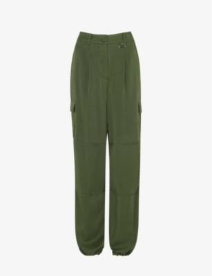 WHISTLES: Grace wide-leg mid-rise woven cargo trousers