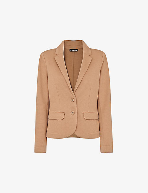 WHISTLES: Slim-fit single-breasted cotton-jersey jacket