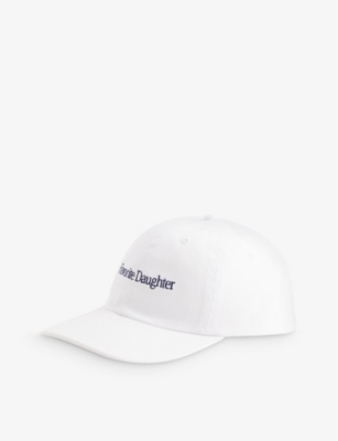 FAVORITE DAUGHTER FAVORITE DAUGHTER WOMENS WHITE CLASSIC BRAND-EMBROIDERED COTTON CAP