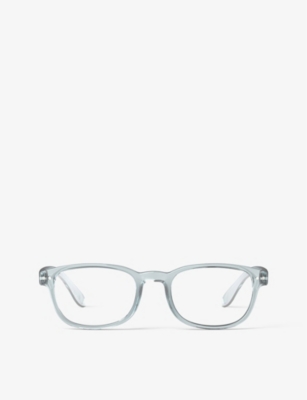 Izipizi Mens Frozen Blue #b Square-frame Reading Glasses In Pale Blue