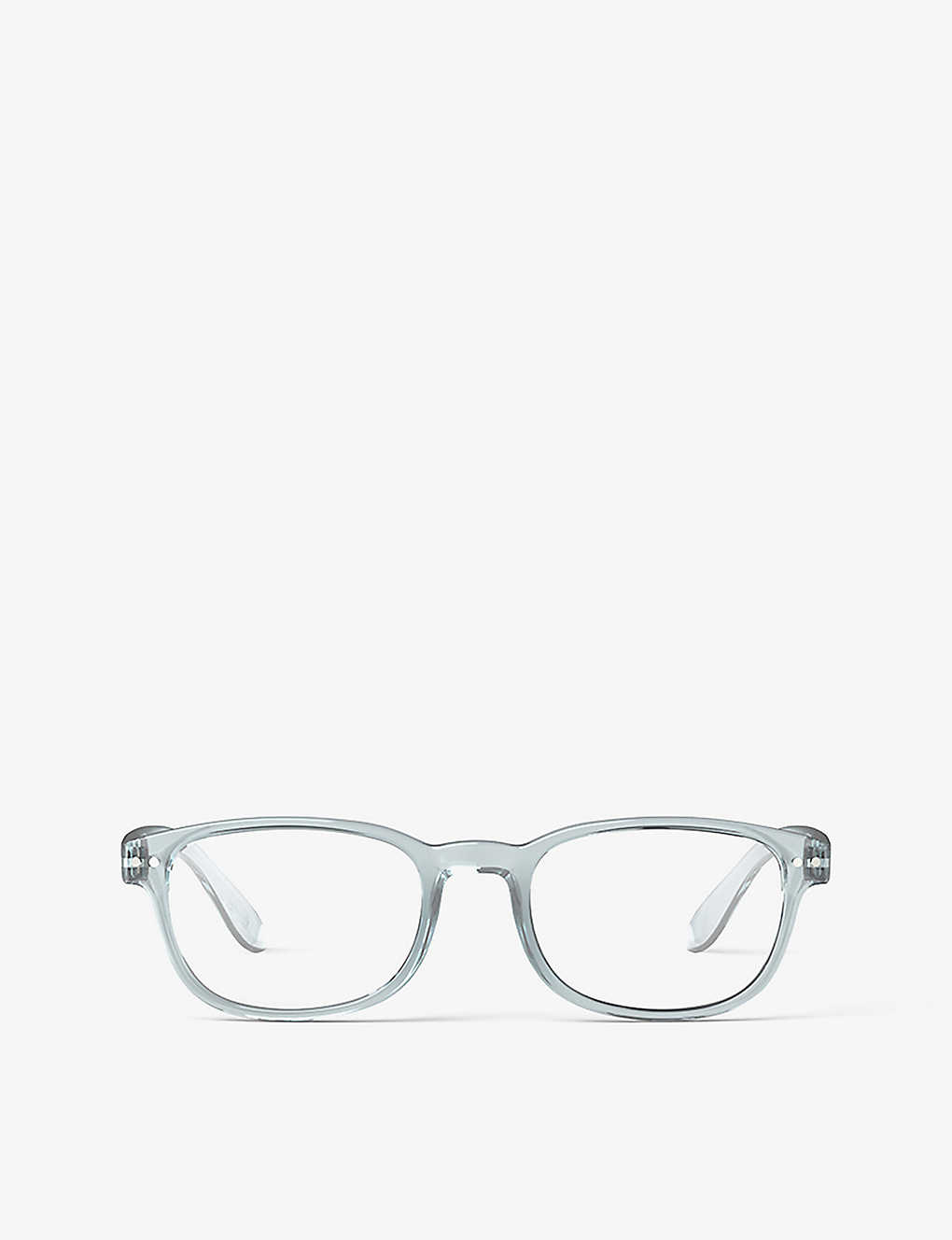 Izipizi Mens Frozen Blue #b Square-frame Reading Glasses +1.5 In Pale Blue