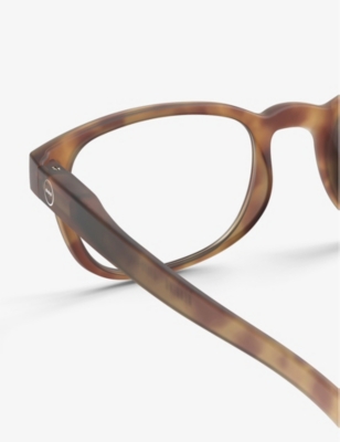 Izipizi Mens #b Square-framed Havane Reading Glasses In Havane