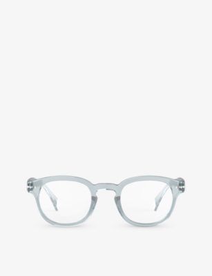 Izipizi #c Round-shape Reading Glasses In Frozen Blue