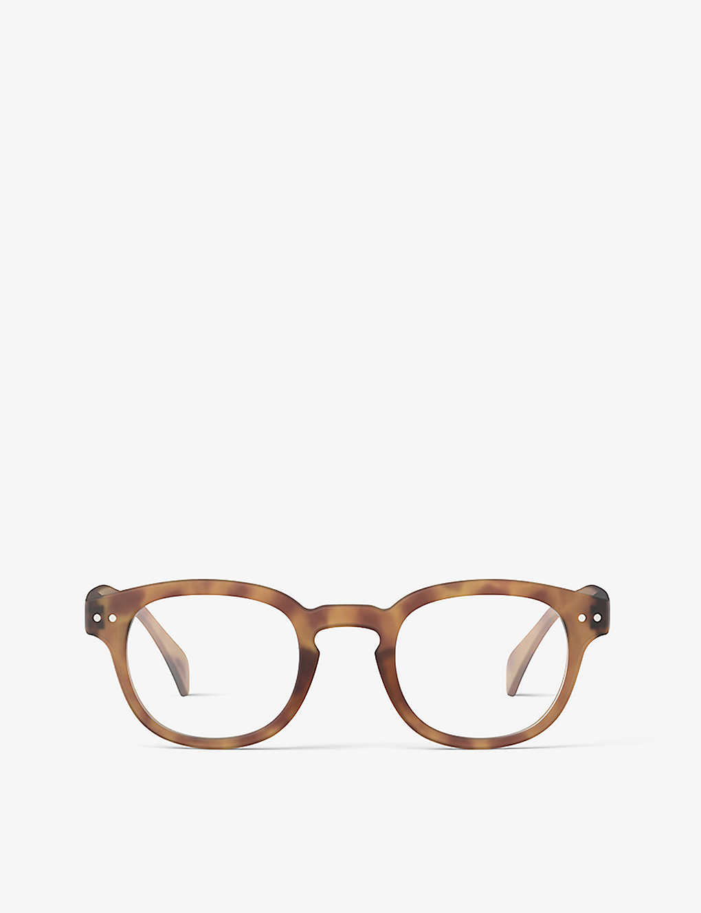 Izipizi #c Round-shape Reading Glasses In Brown