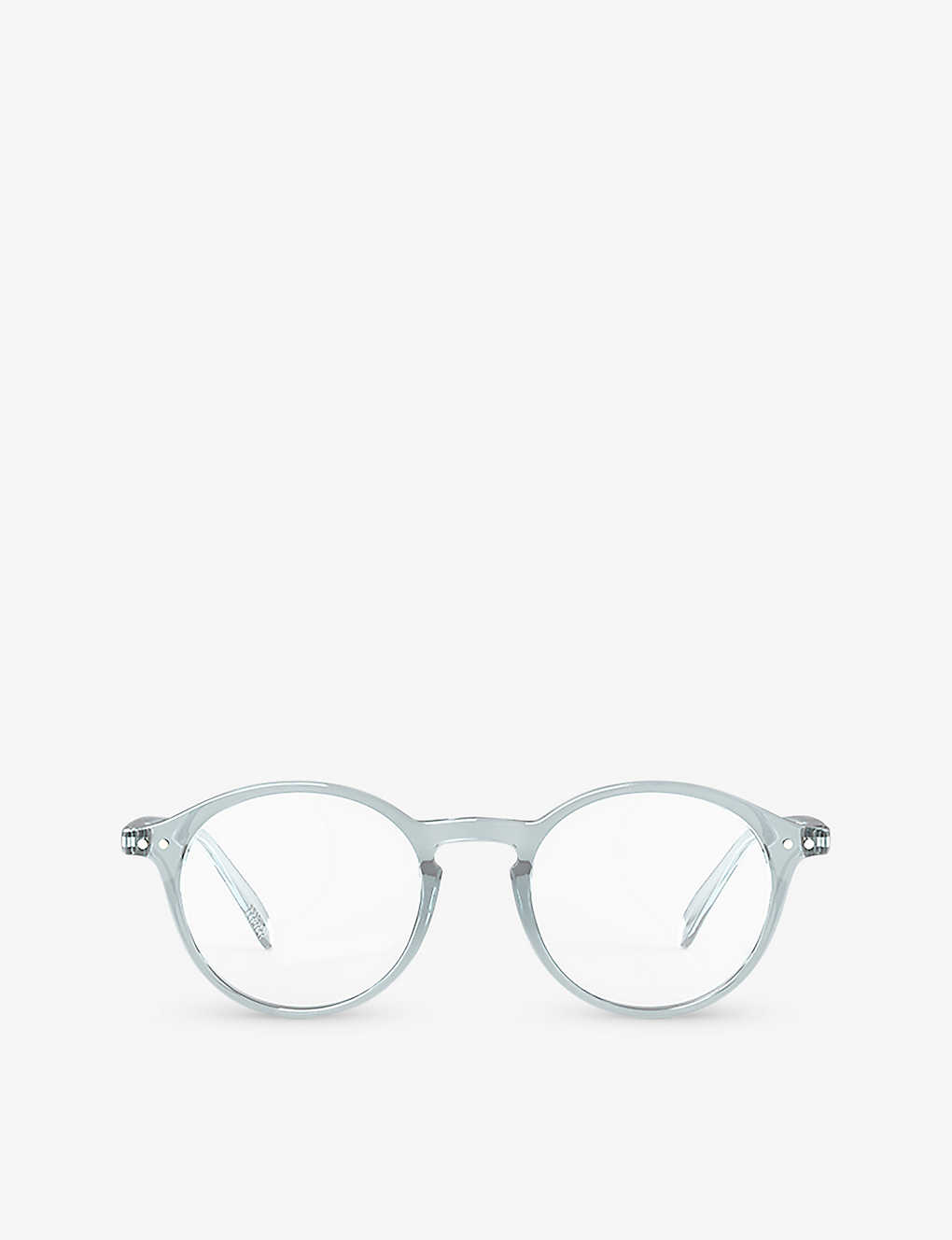 Shop Izipizi Men's Frozen Blue #d Round-frame Reading Glasses In Pale Blue