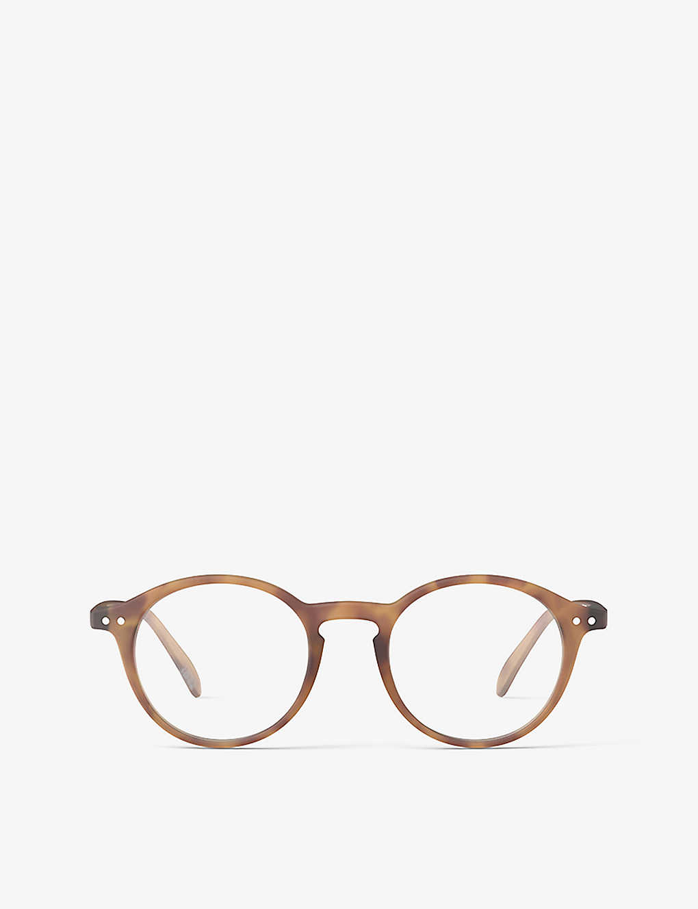 Izipizi Mens Havane #d Round-frame Reading Glasses +1.5 In Brown