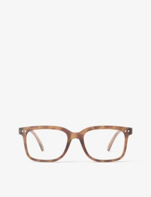 L Tortoise  Trendy Rectangular Brown glasses- IZIPIZI