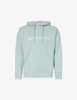 GIVENCHY: Logo-print slim-fit cotton-jersey hoody