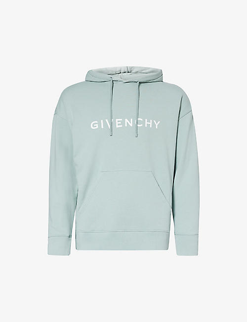 GIVENCHY: Logo-print slim-fit cotton-jersey hoody