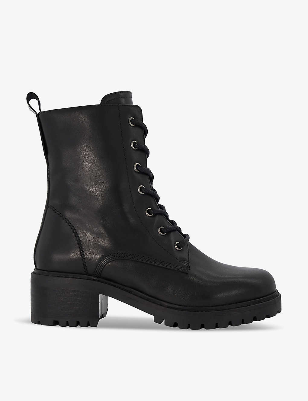 Dune Percent Faux Fur-lined Leather Boots In Black