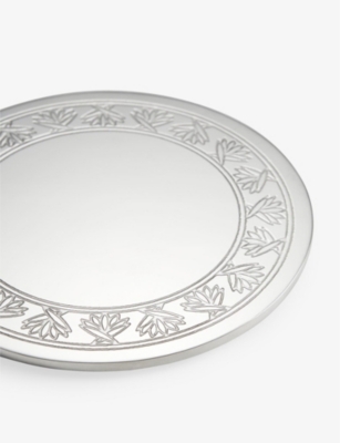 Soho Home Rochester Engraved Silver Coasters In Silver