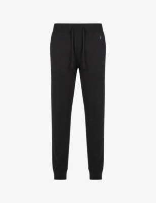 ALLSAINTS: Raven logo-embroidered cuffed cotton-jersey jogging bottoms