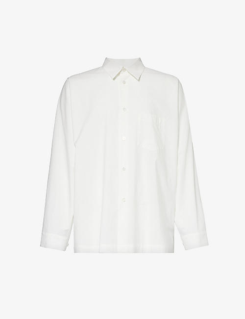HOMME PLISSE ISSEY MIYAKE: Streamline relaxed-fit cotton-poplin shirt