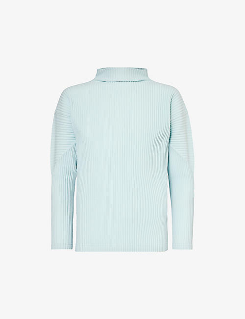 HOMME PLISSE ISSEY MIYAKE: Color Pleats roll-neck knitted T-shirt