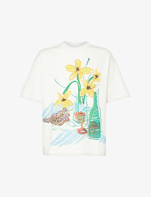 DUE DILIGENCE: Flounder graphic-print organic cotton-jersey T-shirt