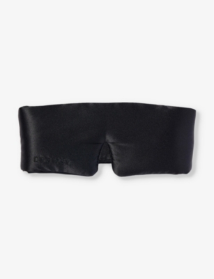 Drowsy Sleep Co Womens Black Jade Brand-embroidered Padded Silk Sleep Mask