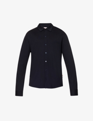 ORLEBAR BROWN: Fielder brand-patch regular-fit wool shirt