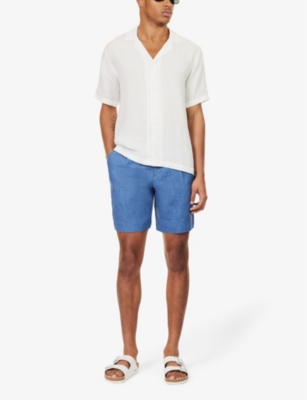Shop Orlebar Brown Maitan Short-sleeve Linen Shirt In White
