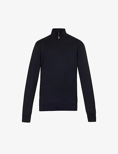 ORLEBAR BROWN: Brand-patch stand-collar wool sweatshirt