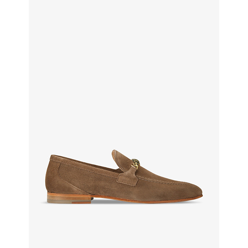 Kurt Geiger Ali Suede Loafers In Taupe