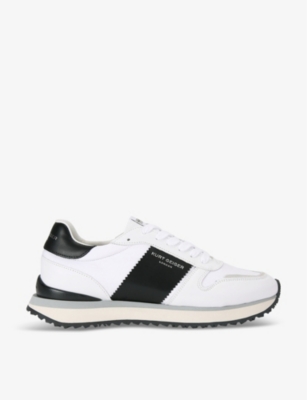 Kurt Geiger Leather Diego Sneakers In White/blk