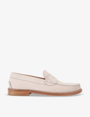Kurt Geiger Leather Luis Loafers In Grey/light