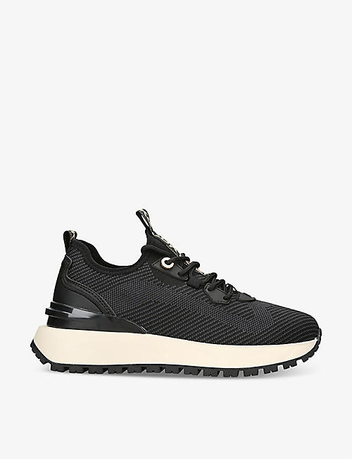 KG KURT GEIGER: Lousia logo pull-tab knitted low-top trainers