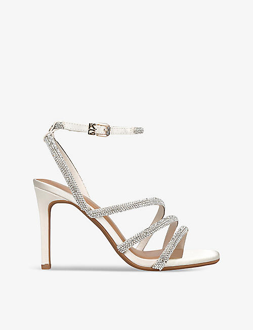 KG KURT GEIGER: Savanna embellished metallic sandals