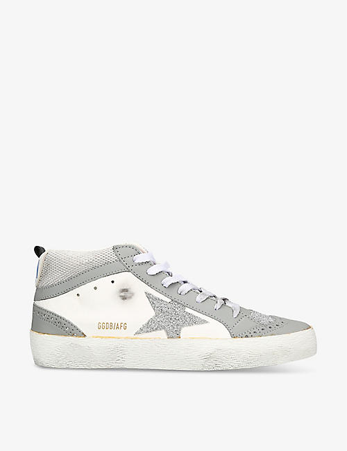 GOLDEN GOOSE: Mid Star 60467 logo-print leather mid-top trainers