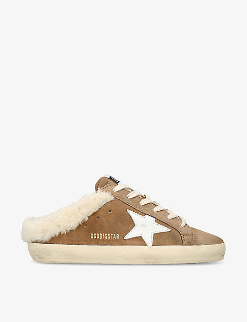GOLDEN GOOSE: Superstar Sabot 55482 leather and shearling trainers