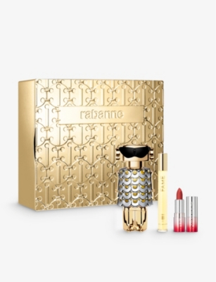 Rabanne Fame Eau De Parfum, Travel Spray And Famous Miniature Lipstick Gift Set