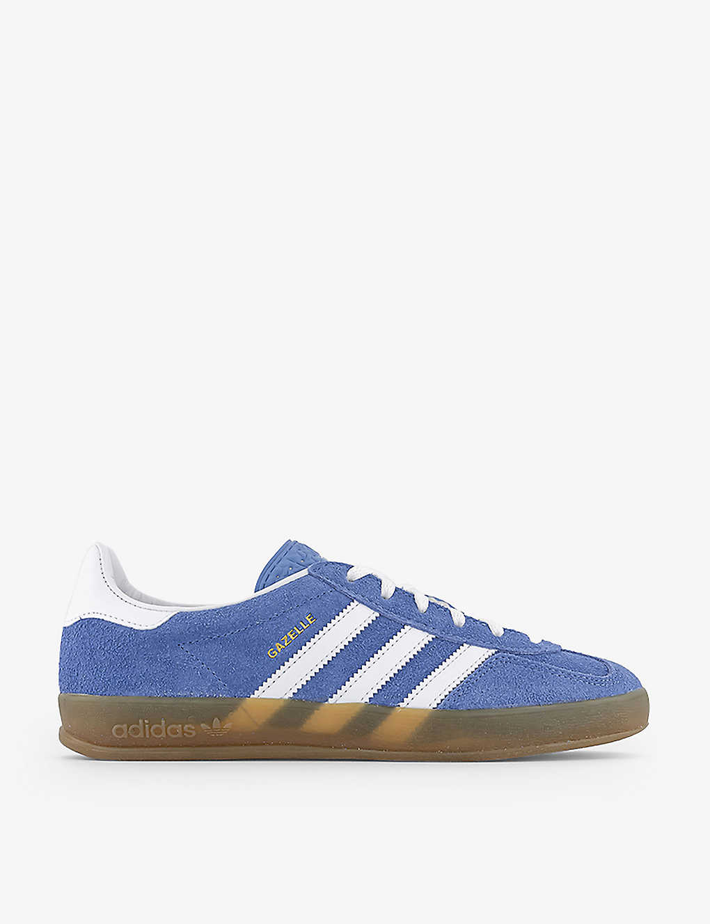 ADIDAS - Indoor Gazelle brand-embroidered leather low-top trainers ...