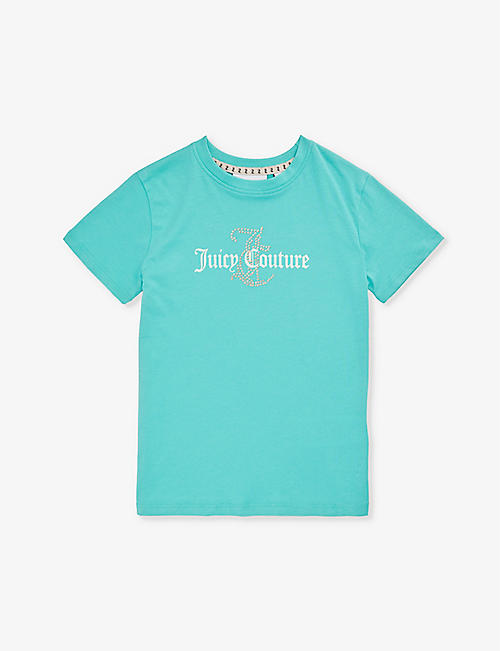 JUICY COUTURE: Diamante short-sleeve cotton-jersey T-shirt 7-16 years