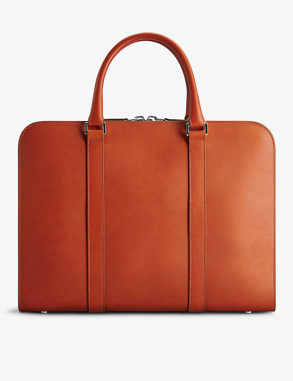 Carl Friedrik Mens Cognac Palissy Leather Briefcase