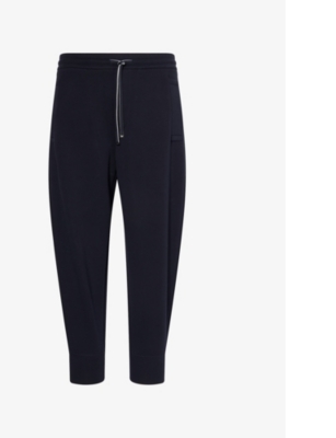 EMPORIO ARMANI: Brand-patch relaxed-fit stretch-cotton blend jogging bottoms