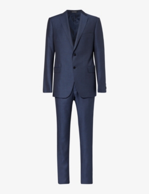 EMPORIO ARMANI EMPORIO ARMANI MEN'S AVIO NOTCHED-LAPEL PADDED-SHOULDER REGULAR-FIT WOOL-BLEND SUIT