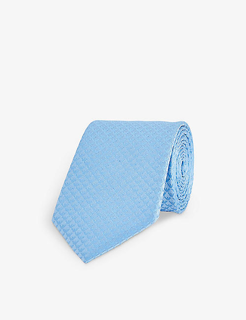 EMPORIO ARMANI: Branded-pattern silk tie