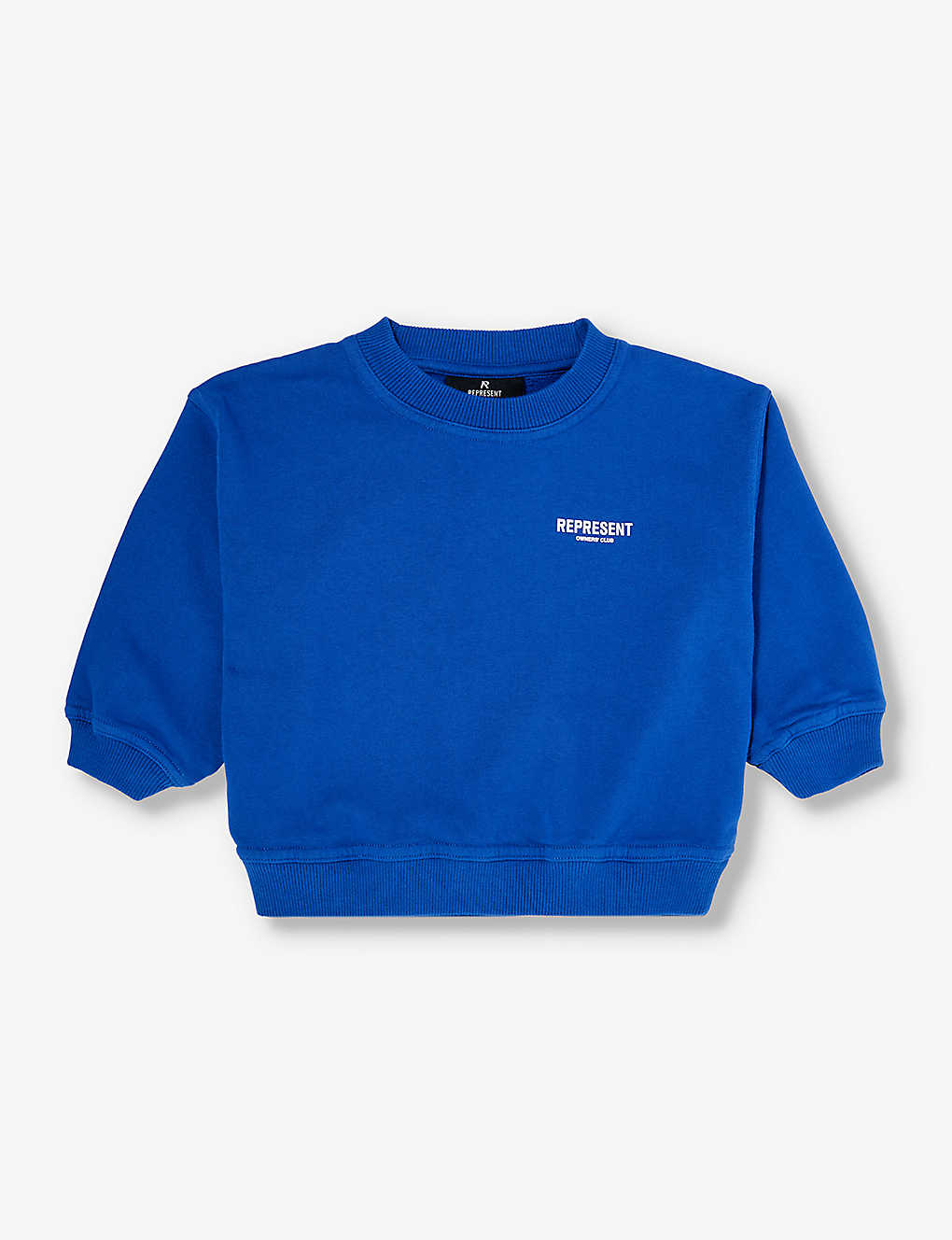 Represent Boys Cobalt Kids Logo-print Cotton-jersey Sweatshirt 1-4 Years