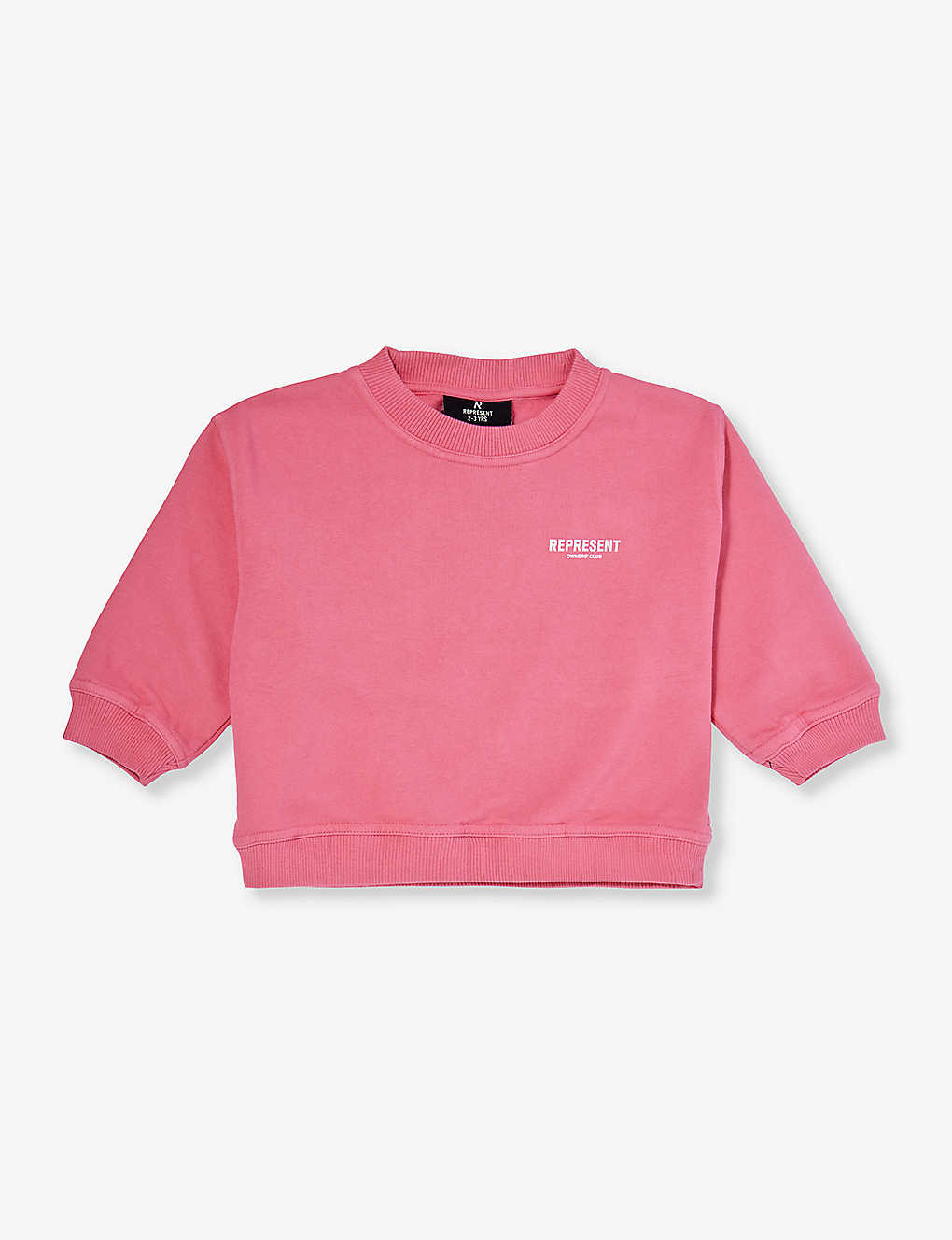 Represent Boys Bubblegum Pink Kids Logo-print Cotton-jersey Sweatshirt 1-4 Years