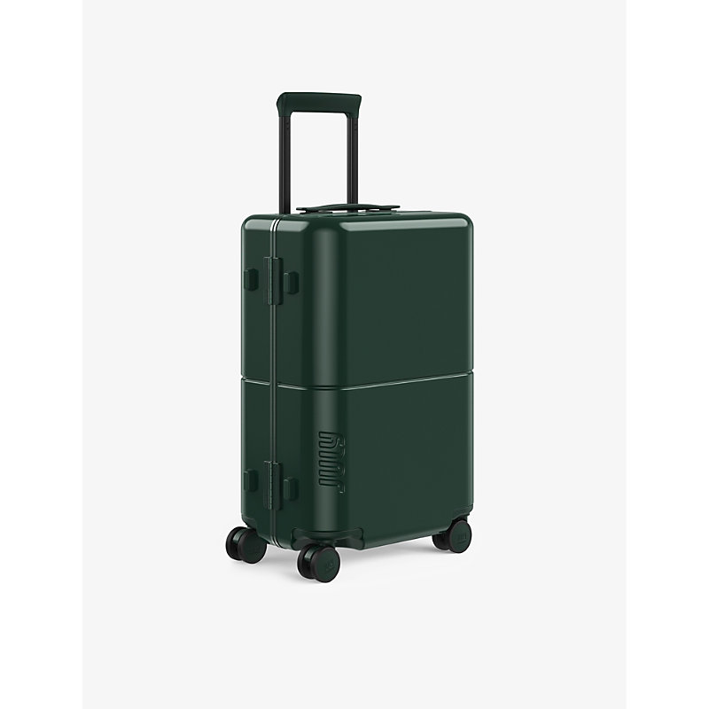 Shop July Carry On Trunk Polycarbonate Cabin Suitcase 54.6cm In Green