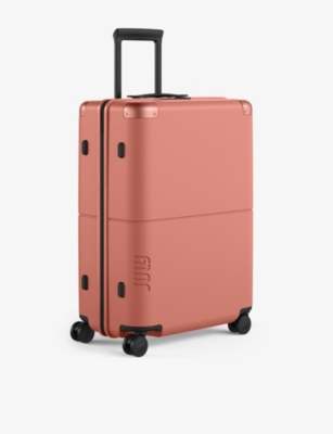 Shop July Clay Checked Luggage Polycarbonate Suitcase 66cm