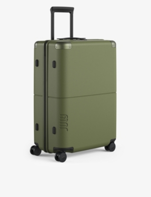 Shop July Moss Checked Luggage Polycarbonate Suitcase 66cm