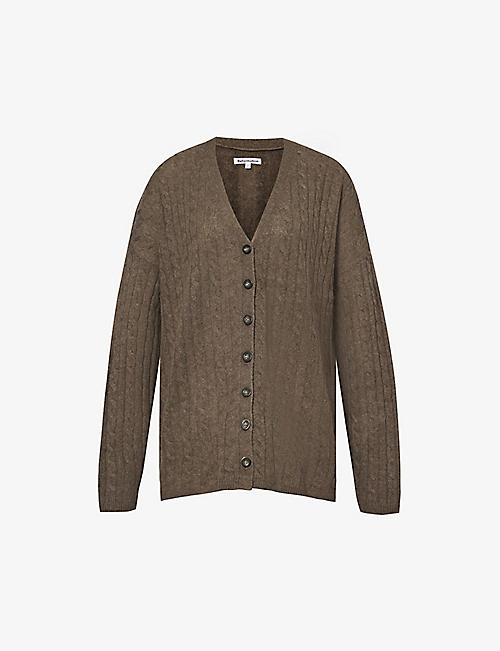 REFORMATION: Giusta cable-knit recycled-cashmere blend cardigan